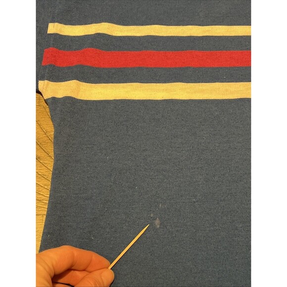 Vintage 1990s Givenchy Activewear Polo Shirt Size Large Striped Blue Collared - Picture 4 of 8